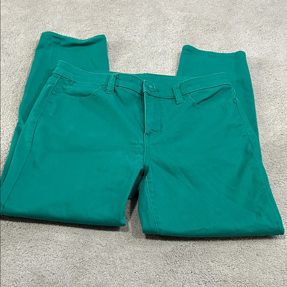 Talbots green flawless slim ankle Skinny Jeans size 8